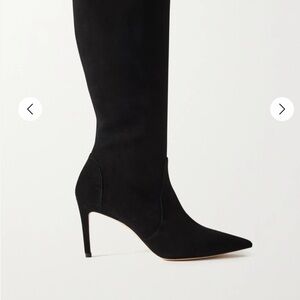 Stuart Weitzman Black Pointed-Toe Knee high Stiletto Boots. Brand new